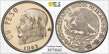 1983-Mo Peso KM-460 Closed 8 PR69DCAM