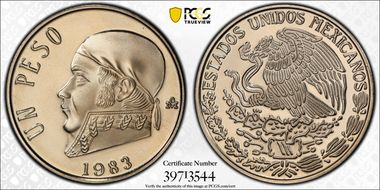 1983-Mo Peso KM-460 Closed 8 PR68DCAM