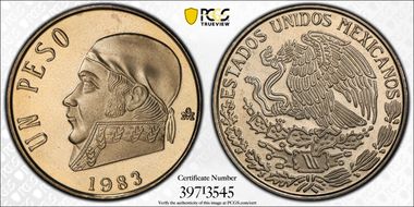 1983-Mo Peso KM-460 Closed 8 PR68DCAM