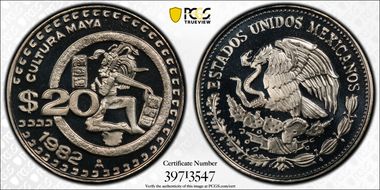 1982-Mo 20 Peso KM-486 PR69DCAM