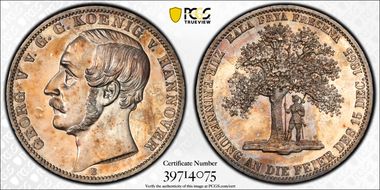 1865-B Thaler KM-243 Oath MS62PL