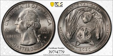 2020-W 25C American Samoa NP V75 Early Find MS65