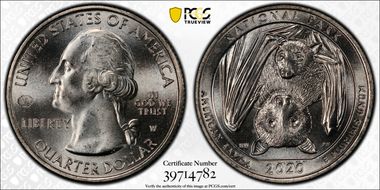 2020-W 25C American Samoa NP V75 Early Find MS65