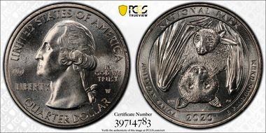 2020-W 25C American Samoa NP V75 Early Find MS65