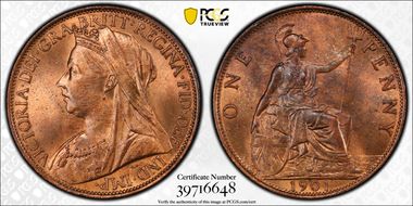 1901 1D S-3961 MS64RB