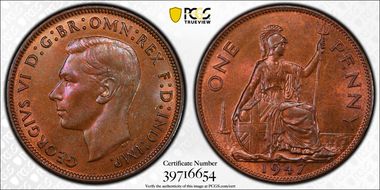 1947 1D S-4114 MS64RB