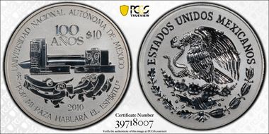 2010-Mo 10 Peso Autonomous University PL69