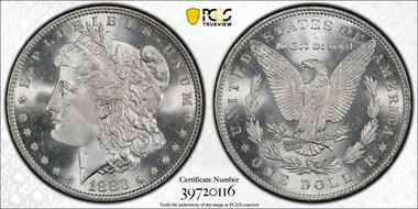 1883 $1 MS66