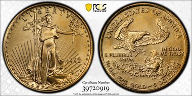 1992 $5 Gold Eagle MS68
