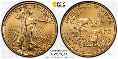 1995 $5 Gold Eagle MS69
