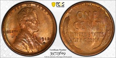 1912-S 1C MS65RD