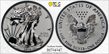 2019-S $1 Silver Eagle Enhanced Rev PR PR69