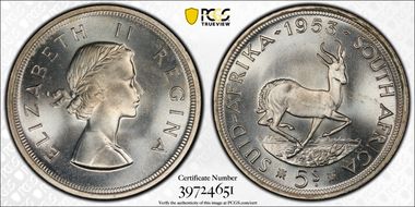 1953 5 Shil KM-52 PL66+