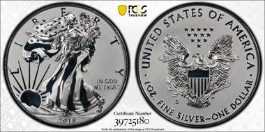 2019-S $1 Silver Eagle Enhanced Rev PR First Strike PR70