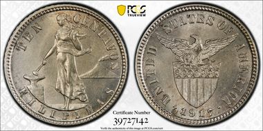 1917-S 10C KM-169 MS62