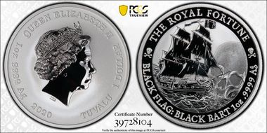 2020-P $1 The Royal Fortune - Black Flag MS69