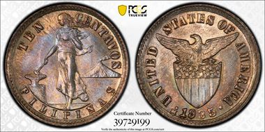 1935-M 10C KM-169  Ag MS66