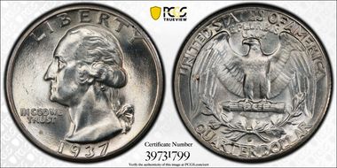 1937-D 25C MS66