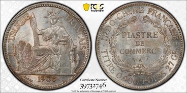 1908-A Piastre Lec-291 MS62