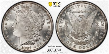 1881-CC $1 MS67+
