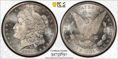 1881-S $1 MS67+
