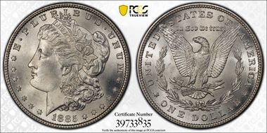 1885 $1 MS67+