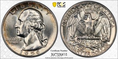 1959 25C Type B Reverse, FS-901 MS66