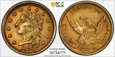 1838-C $2.50 AU55