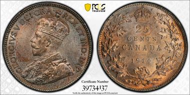 1914 25C MS65