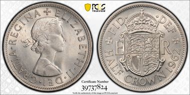 1962 1/2 Cr S-4145 Obv-3 Rev-C MS64+