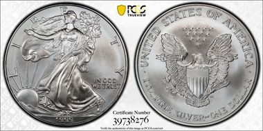 1999 $1 Silver Eagle MS69