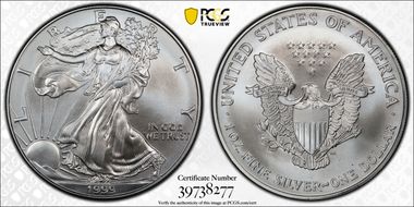 1999 $1 Silver Eagle MS69