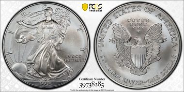 1999 $1 Silver Eagle MS69