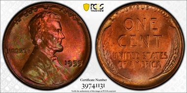 1955 1C MS66RB