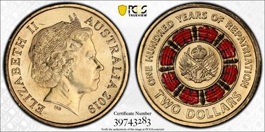 2019 $2 100 Years of Repatriation Colorized MS68