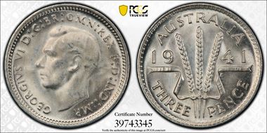 1941(m) 3D KM-37  Ag MS65+