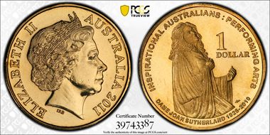 2011 $1 Joan Sutherland Al-Br MS67