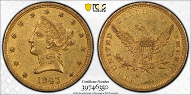 1843-O $10 AU53