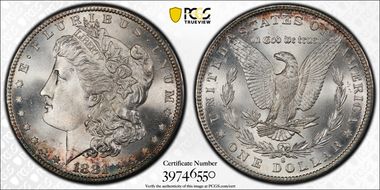 1881-S $1 MS67+