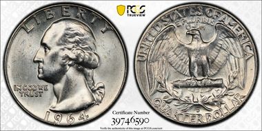 1964-D 25C MS64