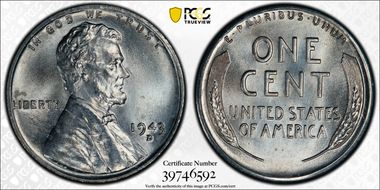 1943-D 1C MS64
