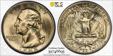 1948-D 25C MS65