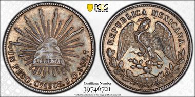 1903-Cn JQ Peso KM-409 AU53