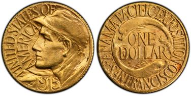 1915-S G$1 Panama-Pacific MS66