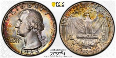 1964-D 25C MS67+