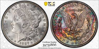 1887 $1 MS64