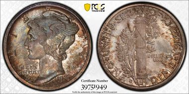 1916-S 10C Mercury MS64FB