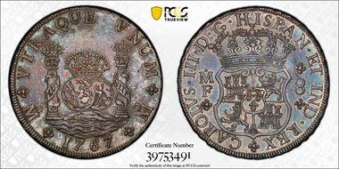 1767-Mo MF 8 R Yon-M8-67 Calico-1092 AU58