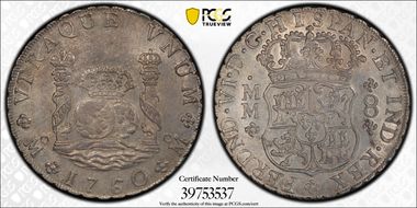 1760-Mo MM 8 R Calico-497 FERDND VI AU53