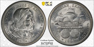 1893 50C Columbian MS66